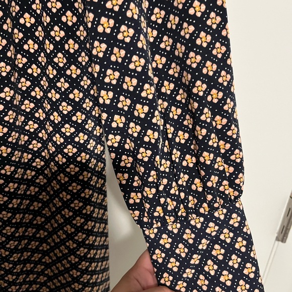 LOFT Cherry Blossom Pink Patterned Dress - Picture 2 of 3